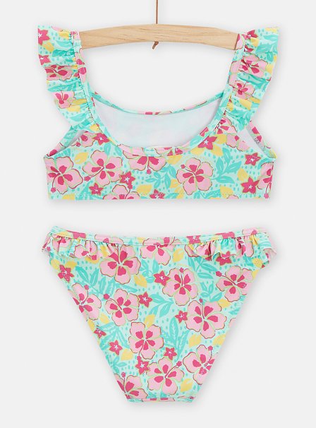 Παιδικό Μαγιό για Κορίτσια Turquoise Flowers