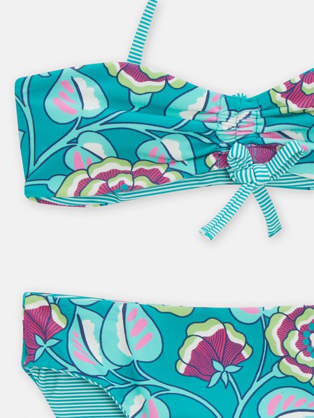 Παιδικό Μαγιό Purple Big Flowers για Κορίτσια