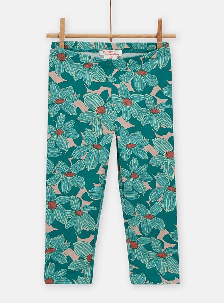 Παιδικό Κολάν για Κορίτσια Blue Green Flowers