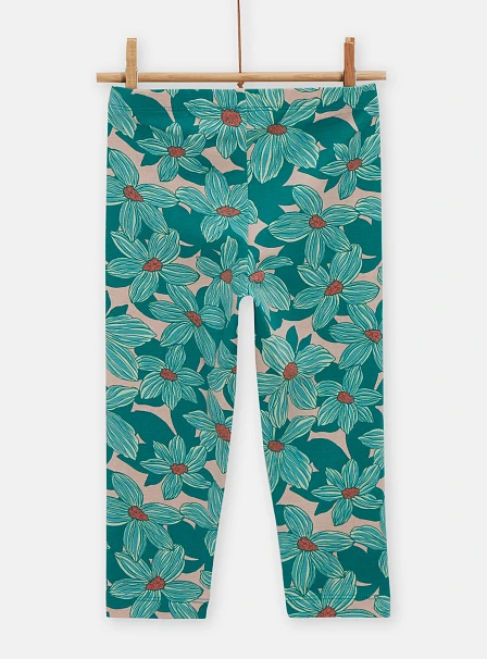 Παιδικό Κολάν για Κορίτσια Blue Green Flowers