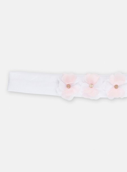 Βρεφική Κορδέλα για Κορίτσια White Flowers