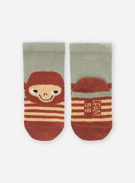 Βρεφικές Κάλτσες για Αγόρια Khaki Monkey