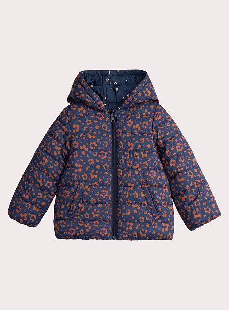 Παιδικό Μπουφάν για Κορίτσια Navy Print - 2 σε 1