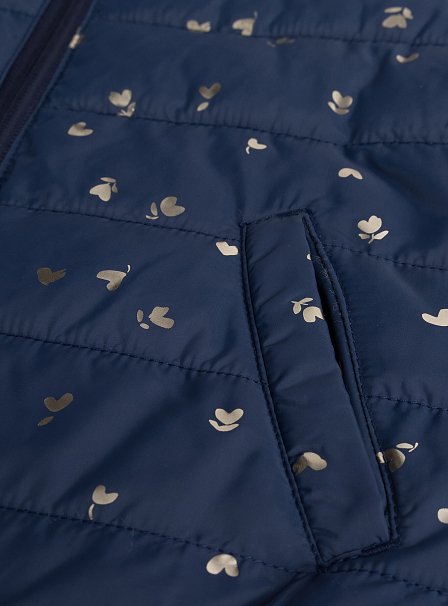 Παιδικό Μπουφάν για Κορίτσια Navy Print - 2 σε 1