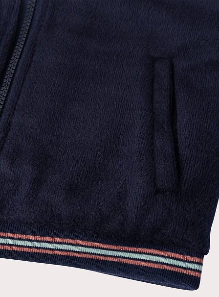 Παιδική Ζακέτα για Κορίτσια Navy Velour