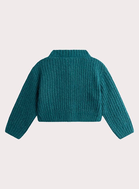 Παιδική Ζακέτα για Κορίτσια Dark Green Knit