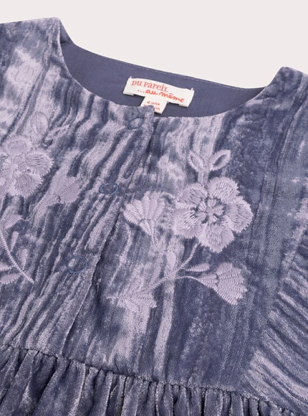 Παιδικό Φόρεμα για Κορίτσια Purple Embroidery