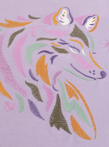 Παιδική Μπλούζα για Κορίτσια Lilac Wolf