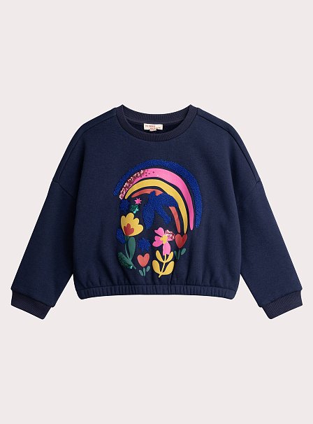 Παιδικό Φούτερ για Κορίτσια Navy Rainbow