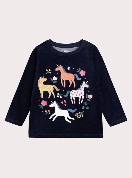 Παιδικές Πιτζάμες για Κορίτσια Navy Unicorns