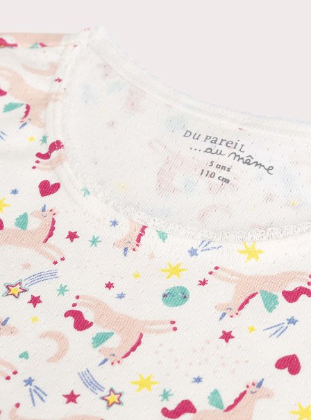 Σετ Παιδικά Φανελάκια για Κορίτσια Pink Unicorn 2 τμχ