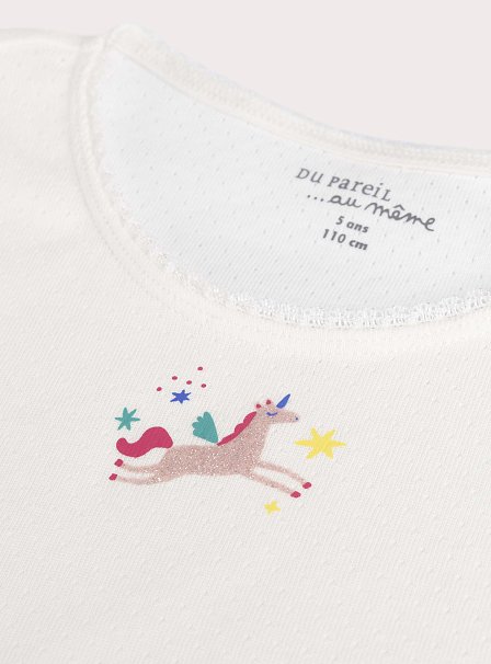 Σετ Παιδικά Φανελάκια για Κορίτσια Pink Unicorn 2 τμχ