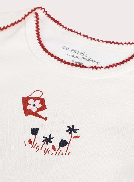 Σετ Βρεφικά Φορμάκια White Flowers 2 τμχ