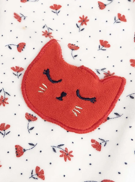 Βρεφική Πιτζάμα για Κορίτσια Velvet Floral