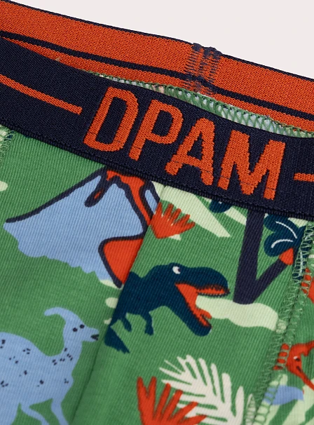 Σετ Παιδικά Εσώρουχα για Αγόρια Green Dinos 3 τμχ