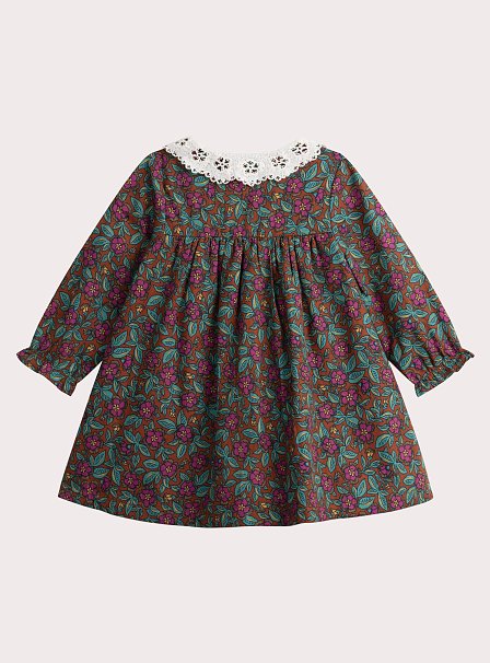 Βρεφικό Φόρεμα για Κορίτσια Brown Floral