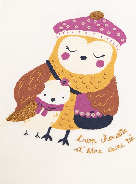 Βρεφική Μπλούζα για Κορίτσια White Owl