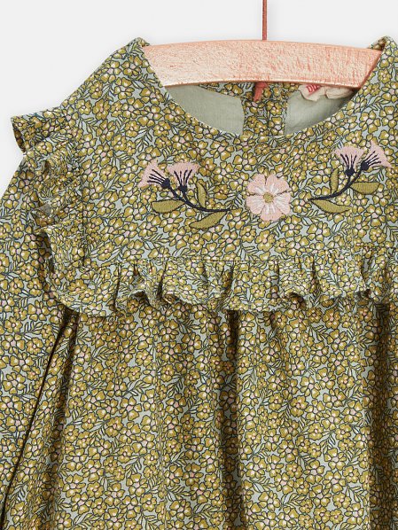 Βρεφικό Φόρεμα για Κορίτσια Green Floral