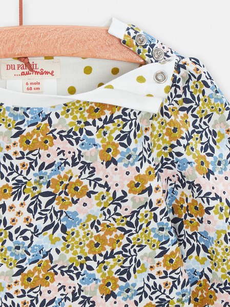 Βρεφική Μπλούζα για Κορίτσια Yellow Floral