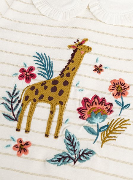 Βρεφική Μπλούζα για Κορίτσια Stripped Giraffe