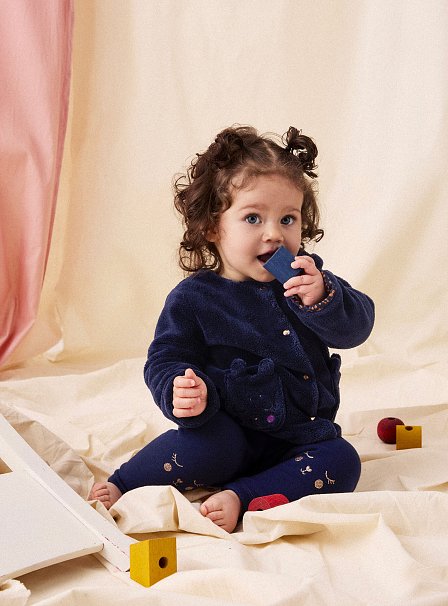 Βρεφική Ζακέτα για Κορίτσια Navy Cheetah