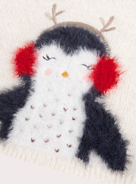 Βρεφικό Πουλόβερ για Κορίτσια Happy Penguin