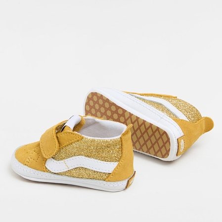 Βρεφικά Παπούτσια Vans SK8-Hi Crib για Κορίτσια Glitter Gold (Μεγέθη 17-18)