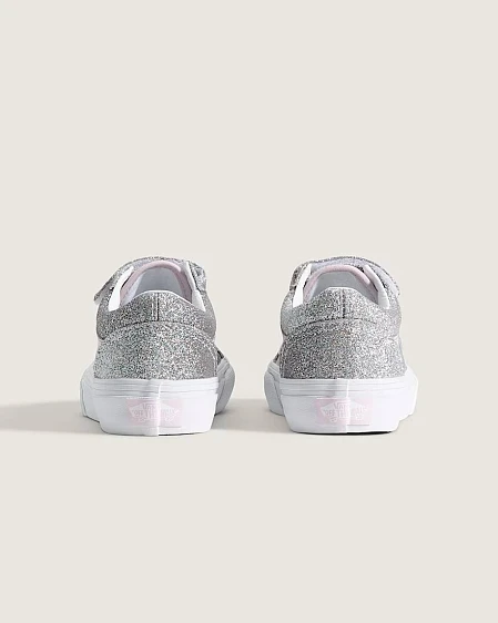 Παιδικό Παπούτσι για Κορίτσι Vans Old Skool V GLITTER Silver/Pale Petal (Μεγέθη 27,5-33)