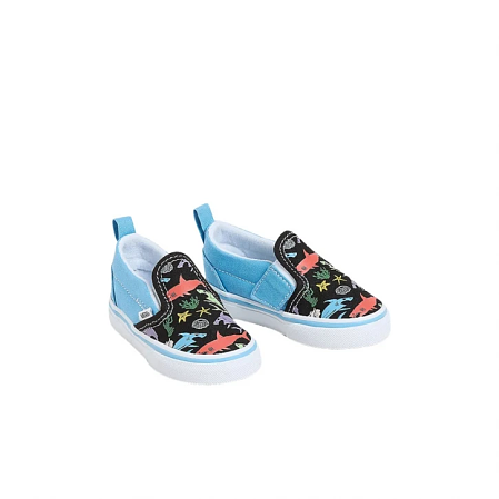 Βρεφικά Παπούτσια Vans Slip On Glow Sharks για Αγόρια Blue (Μεγέθη 20-26)