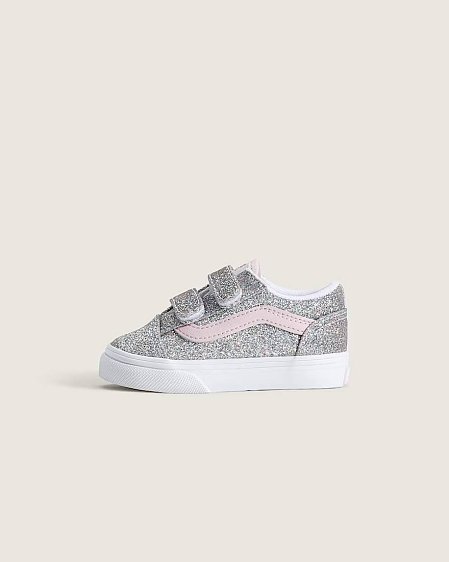 Βρεφικό Παπούτσι για Κορίτσι Vans Old Skool V Glitter Silver/Pale Petal (Μεγέθη 20-26)