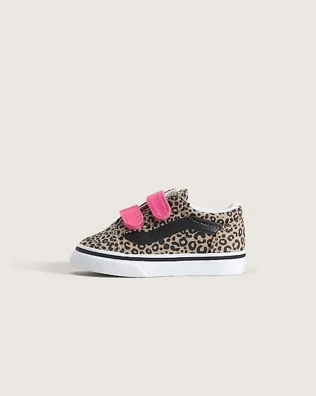 Βρεφικό Παπούτσι για Κορίτσι Vans Old Skool V Leopard Pop Incense/Pink Velvet (Μεγέθη 20-26)