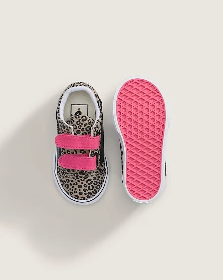 Βρεφικό Παπούτσι για Κορίτσι Vans Old Skool V Leopard Pop Incense/Pink Velvet (Μεγέθη 20-26)