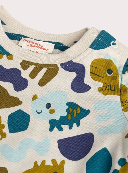 Βρεφική Μπλούζα για Αγόρια Dino Pattern