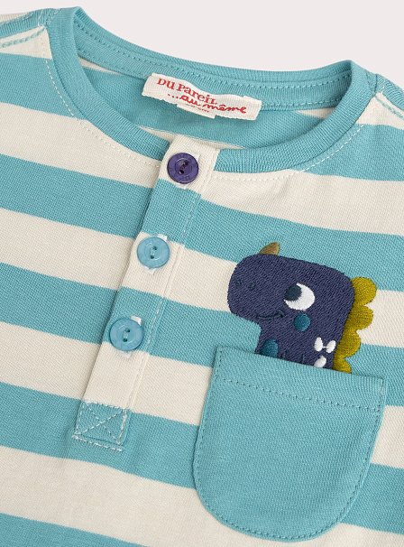 Βρεφική Μπλούζα για Αγόρια Light Blue Dino