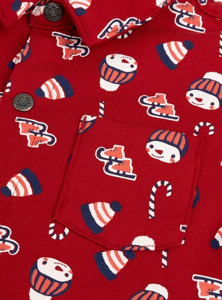 Βρεφικό Πουκάμισο για Αγόρια Festive Red