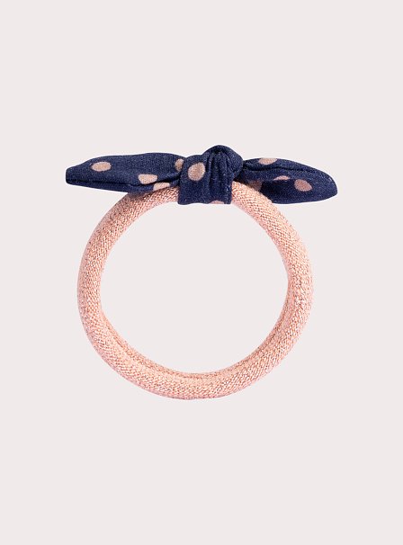 Σετ Παιδικά Λαστιχάκια για Κορίτσια Navy Bow 4 τμχ