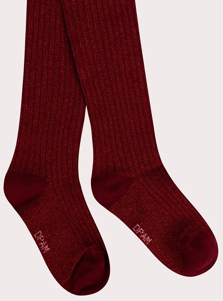 Παιδικό Καλσόν για Κορίτσια Ribbed Red