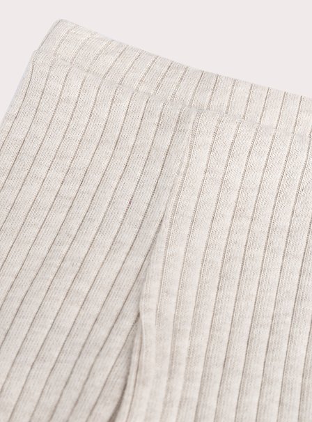 Βρεφικό Κολάν για Κορίτσια Ribbed Beige