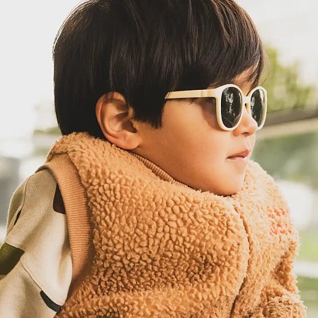 KiETLA Wazz Παιδικά Γυαλιά Ηλίου Wayfarer Intense Ivory 2-4 ετών