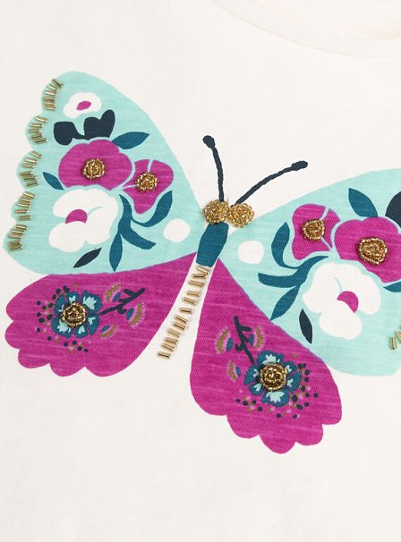 Παιδική Μπλούζα για Κορίτσια White Butterfly