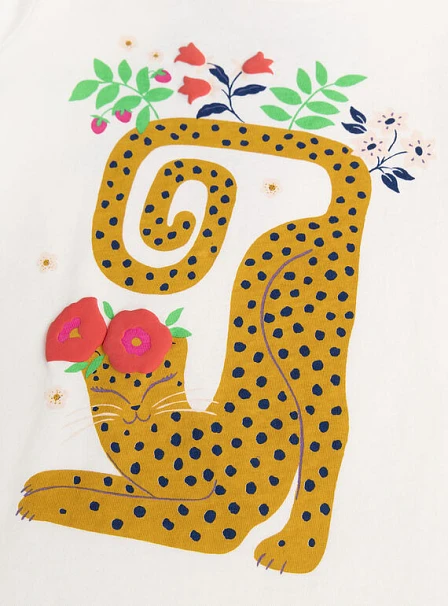 Παιδική Μπλούζα για Κορίτσια Blooming Leopard