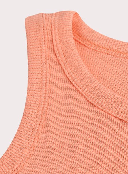 Παιδική Μπλούζα για Κορίτσια Orange Ribbed