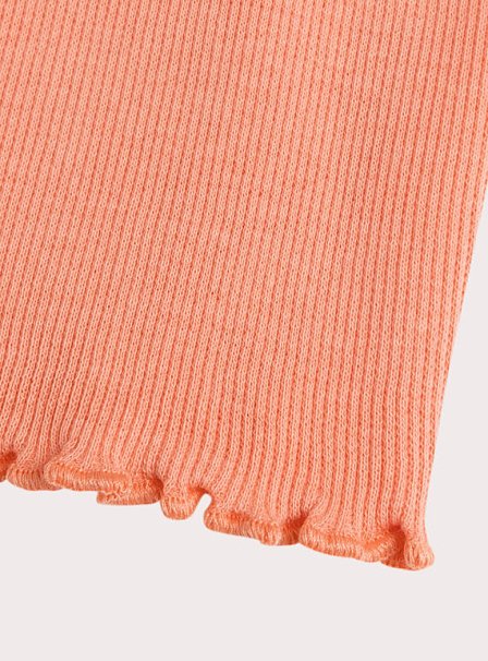 Παιδική Μπλούζα για Κορίτσια Orange Ribbed