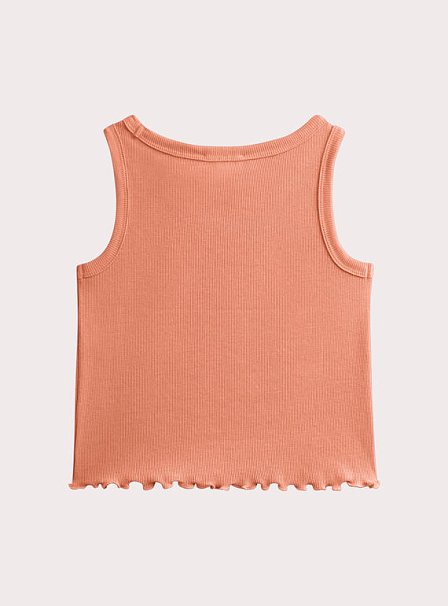 Παιδική Μπλούζα για Κορίτσια Orange Ribbed