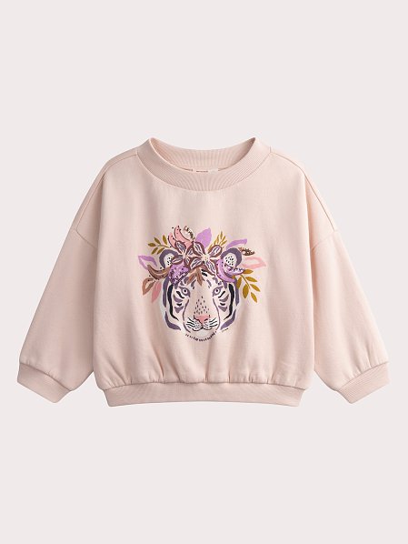 Παιδικό Φούτερ για Κορίτσια Flower Tiger