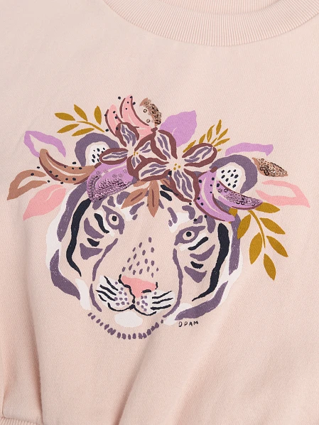 Παιδικό Φούτερ για Κορίτσια Flower Tiger