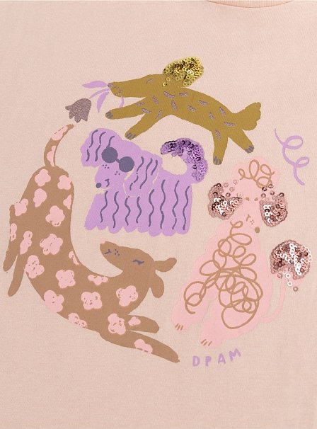 Παιδική Μπλούζα για Κορίτσια Pink Puppies