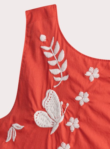 Παιδικό Φόρεμα για Κορίτσια Orange Embroidery