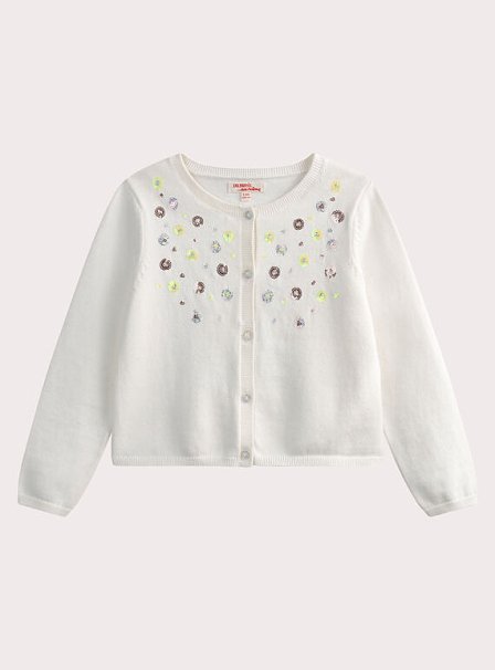 Παιδική Ζακέτα για Κορίτσια Ecru Sequined
