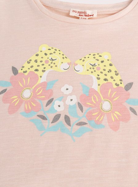 Παιδική Μπλούζα για Κορίτσια Leopards Pink